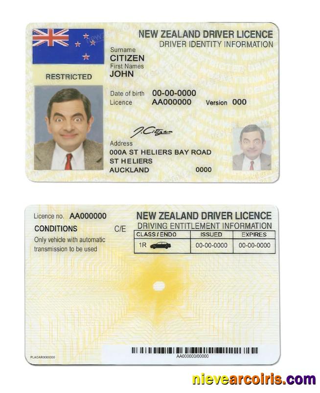 New Zealand driving license